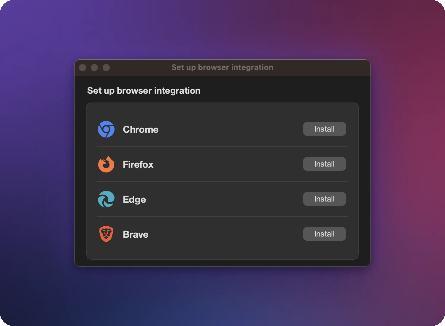 XDM browser integration setup