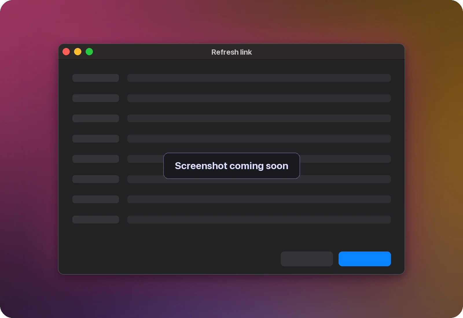 XDM Refresh link dialog